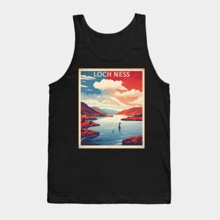 Loch Ness United Kingdom Vintage Travel Tourism Poster Tank Top